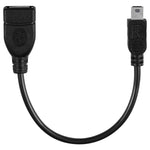 สายอะแดปเตอร์ Mini USB 5 พิน ถึง USB 2.0 AF OTG, Mini USB, 12 ซม. (สีดำ)