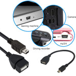 สายอะแดปเตอร์ Mini USB 5 พิน ถึง USB 2.0 AF OTG, Mini USB, 12 ซม. (สีดำ)