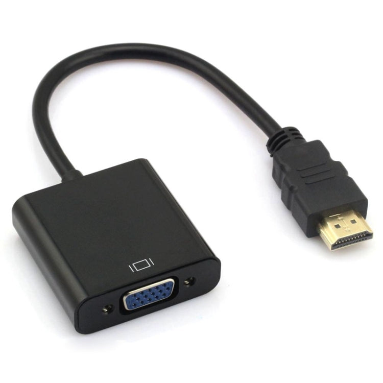 สาย HDMI เป็น VGA พร้อมช่องเสียง Full HD 1080P ความยาว 24 ซม. สำหรับคอมพิวเตอร์ / DVD / กล่องเซ็ตท็อปดิจิทัล / แล็ปท็อป / โทรศัพท์มือถือ / เครื่องเล่นมีเดีย, ความยาว: 24 ซม. (สีขาว)