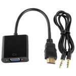 สาย HDMI เป็น VGA พร้อมช่องเสียง Full HD 1080P ความยาว 24 ซม. สำหรับคอมพิวเตอร์ / DVD / กล่องเซ็ตท็อปดิจิทัล / แล็ปท็อป / โทรศัพท์มือถือ / เครื่องเล่นมีเดีย, ความยาว: 24 ซม. (สีขาว)