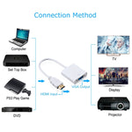สาย HDMI เป็น VGA พร้อมช่องเสียง Full HD 1080P ความยาว 24 ซม. สำหรับคอมพิวเตอร์ / DVD / กล่องเซ็ตท็อปดิจิทัล / แล็ปท็อป / โทรศัพท์มือถือ / เครื่องเล่นมีเดีย, ความยาว: 24 ซม. (สีขาว)