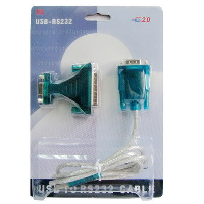 สาย USB ถึง RS232 9 พิน ตัวผู้ และอะแดปเตอร์ RS232 9 พิน ตัวเมีย ถึง RS232 25 พิน ตัวผู้ พร้อมชิปเดี่ยว, USB ถึง RS232 พร้อมชิปเดี่ยว
