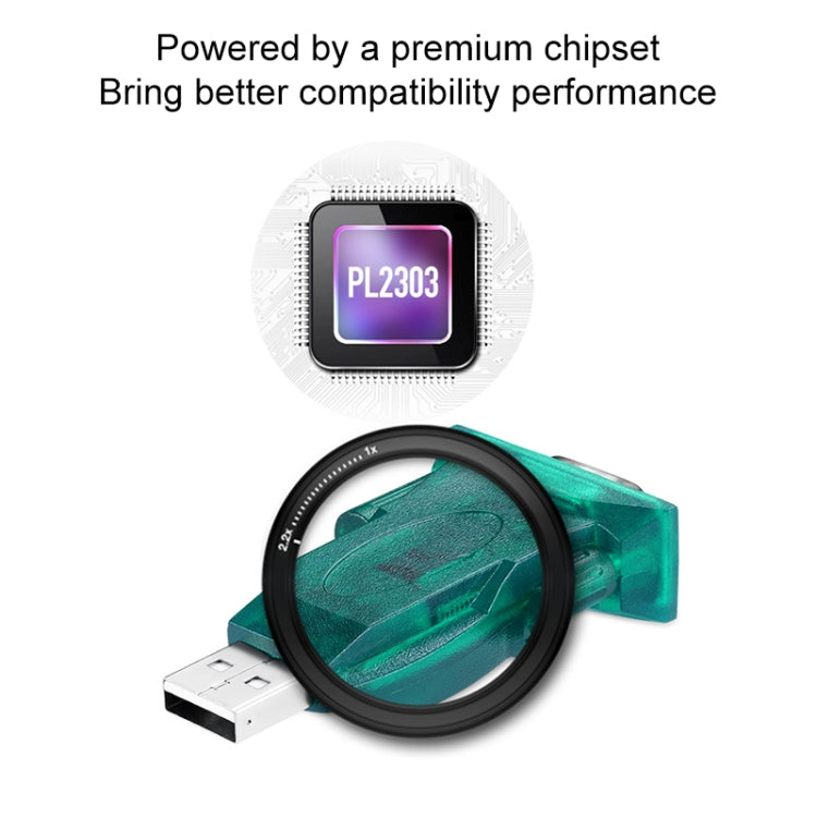 อะแดปเตอร์แปลงสาย USB 2.0 เป็น RS232 Serial Port DB9 9 พิน ตัวผู้, USB ถึง RS232
