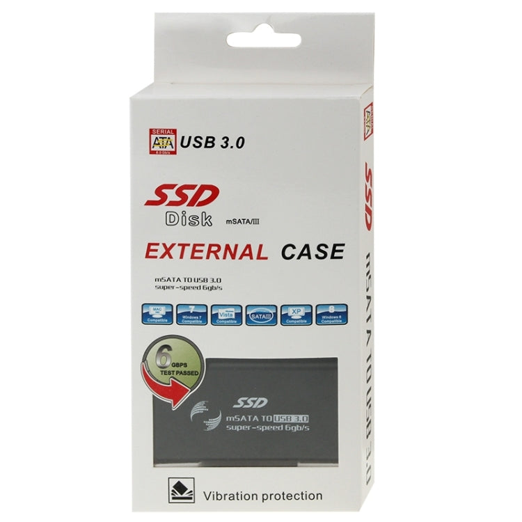 เคสฮาร์ดดิสก์ SSD mSATA ความเร็ว 6Gb/s เป็น USB 3.0