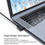 สายแปลง USB-C / Type-C 3.1 ชายเป็น USB 3.0 แบบหมุน 90 องศาทางซ้าย ยาว 1 เมตร
