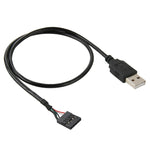 สายอะแดปเตอร์ 5 พิน หัวเมนบอร์ดตัวเมียเป็น USB 2.0 ตัวผู้ ความยาว 50 ซม.