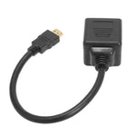อะแดปเตอร์ HDMI แบบแยก 1 เป็น 2 ความยาว 30 ซม. ชุบทอง