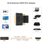 อะแดปเตอร์ HDMI 19 พิน ตัวเมียเป็น DVI 24+1 พิน ตัวผู้ ชุบทอง