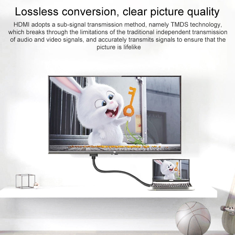 อะแดปเตอร์ Mini HDMI ตัวผู้ชุบทองเป็น HDMI 19 พิน ตัวเมีย