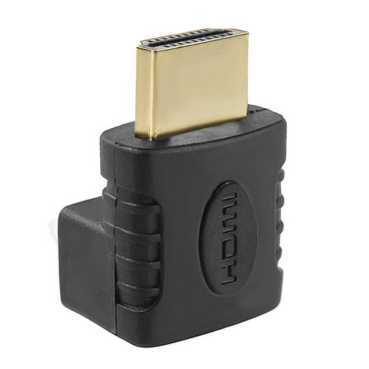 อะแดปเตอร์ HDMI 19 พิน ตัวผู้เป็นตัวเมีย มุม 90 องศา ชุบทอง