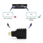 อะแดปเตอร์ Micro HDMI ตัวผู้เป็น HDMI ตัวเมีย (ชุบทอง), Micro HDMI ตัวผู้เป็น HDMI ตัวเมีย