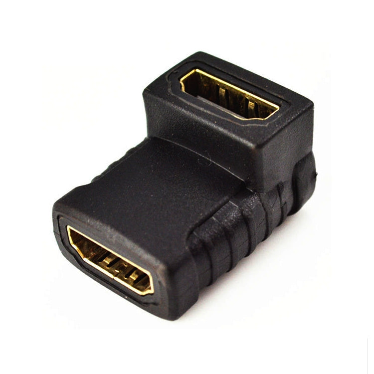 อะแดปเตอร์ HDMI มุม (ตัวเมียเป็นตัวเมีย) 90 องศา ชุบทอง
