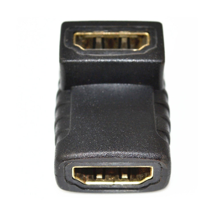 อะแดปเตอร์ HDMI มุม (ตัวเมียเป็นตัวเมีย) 90 องศา ชุบทอง