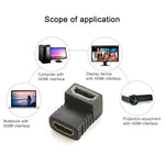 อะแดปเตอร์ HDMI มุม (ตัวเมียเป็นตัวเมีย) 90 องศา ชุบทอง