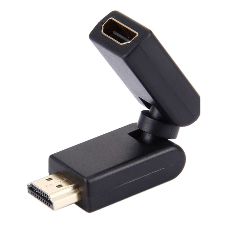 อะแดปเตอร์ HDMI 19 พิน ตัวผู้เป็นตัวเมีย หมุนได้ 360 องศา (ชุบทอง)