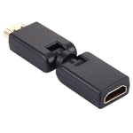 อะแดปเตอร์ HDMI 19 พิน ตัวผู้เป็นตัวเมีย หมุนได้ 360 องศา (ชุบทอง)