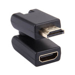 อะแดปเตอร์ HDMI 19 พิน ตัวผู้เป็นตัวเมีย หมุนได้ 360 องศา (ชุบทอง)