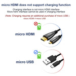 สาย Micro HDMI ตัวผู้ชุบทอง 3D 1080P ยาว 1.5 ม. สำหรับโทรศัพท์มือถือ กล้อง GoPro, Micro HDMI ชุบทอง, ความยาว: 1.5 ม.