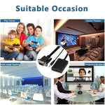 กล่องแปลงสัญญาณ VGA + เสียง เป็น HDMI วิดีโอ Full HD 1080P สำหรับ HDTV, HDMI ตัวเมียเป็น VGA ตัวผู้ + เสียง สีดำ