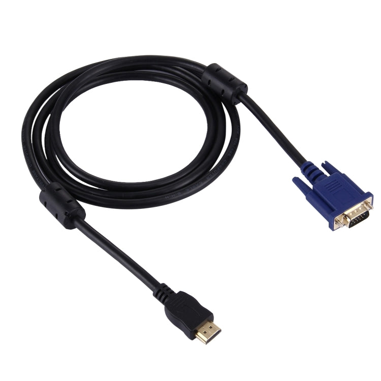 สายวิดีโอ HDMI ตัวผู้เป็น VGA ตัวผู้ 15 พิน ยาว 1.8 ม.