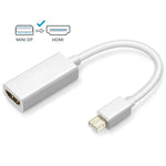 สายแปลง Mini DisplayPort ตัวผู้เป็น HDMI ตัวเมีย Full HD 1080P, ความยาว: 20 ซม., Mini DP เป็น HDMI สีขาว