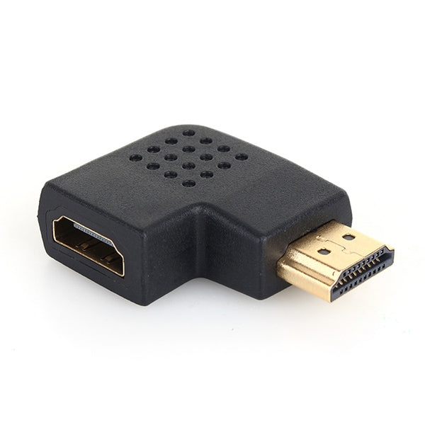 อะแดปเตอร์ HDMI 19 พิน ตัวผู้เป็นตัวเมีย ชุบทอง พร้อมมุม 90 องศา, HDMI ตัวเมียเป็นตัวผู้