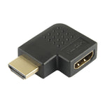อะแดปเตอร์ HDMI 19 พิน ตัวผู้เป็นตัวเมีย ชุบทอง พร้อมมุม 90 องศา, HDMI ตัวเมียเป็นตัวผู้