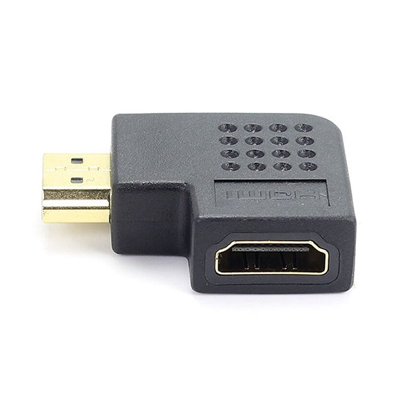 อะแดปเตอร์ HDMI 19 พิน ตัวผู้เป็นตัวเมีย ชุบทอง พร้อมมุม 90 องศา, HDMI ตัวเมียเป็นตัวผู้