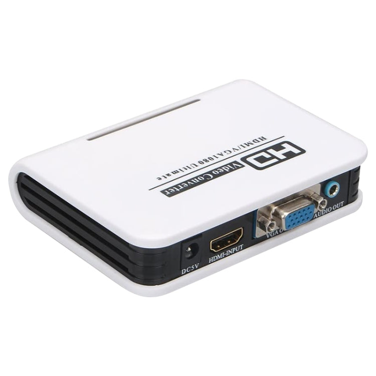 สายแปลง HDMI เป็น VGA 1080P ดิจิทัลเป็นอนาล็อก สำหรับ Xbox 360 PS3 PS4 PC แล็ปท็อป กล่องทีวี เครื่องฉายภาพ, HDMI เป็น VGA (สีขาว)