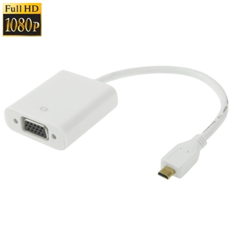 สายอะแดปเตอร์วิดีโอ Micro HDMI ตัวผู้เป็น VGA ตัวเมีย ยาว 22 ซม. รองรับ Full HD 1080P, Micro HDMI ตัวผู้เป็น VGA ตัวเมีย