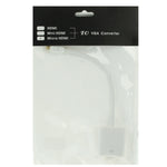 สายอะแดปเตอร์วิดีโอ Micro HDMI ตัวผู้เป็น VGA ตัวเมีย ยาว 22 ซม. รองรับ Full HD 1080P, Micro HDMI ตัวผู้เป็น VGA ตัวเมีย