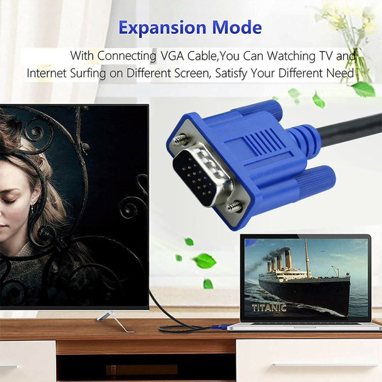 สาย VGA 15 พิน ตัวผู้เป็น VGA 15 พิน ตัวผู้ ความยาว 5 ม. คุณภาพสูง สำหรับจอ LCD / โปรเจคเตอร์