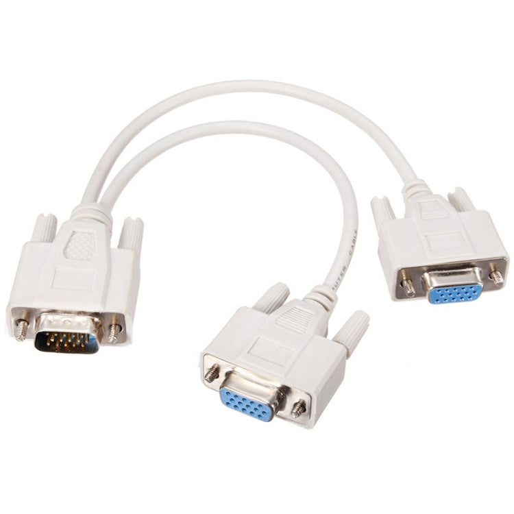สายแยก VGA SVGA HDB15 ตัวผู้เป็น 2 ตัวเมีย ความยาว 32.5 ซม., S-PC-0415, S-PC-0415A