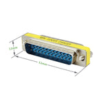 อะแดปเตอร์เปลี่ยนเพศ DB25 25 พิน ตัวผู้เป็นตัวผู้ขนาดเล็ก