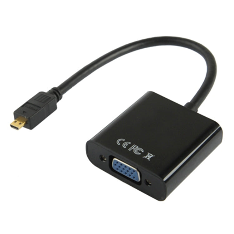 สายอะแดปเตอร์วิดีโอ Micro HDMI ตัวผู้เป็น VGA ตัวเมีย พร้อมสายเสียง ความยาว 22 ซม. Full HD 1080P, Micro HDMI
