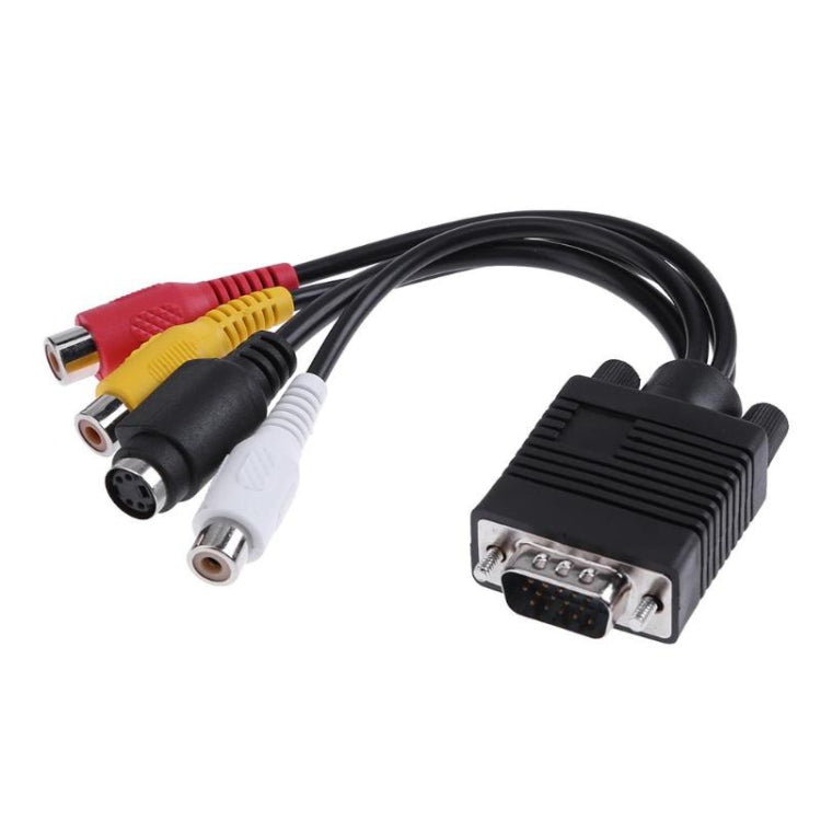 สายแปลง VGA เป็น S-Video AV RCA TV พร้อมสายเสียง 2 เส้น, VGA เป็น S-Video