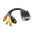 สายแปลง VGA เป็น S-Video AV RCA TV พร้อมสายเสียง 2 เส้น, VGA เป็น S-Video