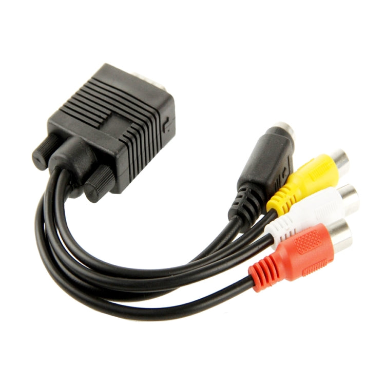สายแปลง VGA เป็น S-Video AV RCA TV พร้อมสายเสียง 2 เส้น, VGA เป็น S-Video