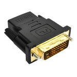 อะแดปเตอร์ DVI-D 24+1 Pin ตัวผู้ เป็น HDMI 19 Pin ตัวเมีย สำหรับจอภาพ / HDTV