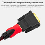 อะแดปเตอร์ DVI-D 24+1 Pin ตัวผู้ เป็น HDMI 19 Pin ตัวเมีย สำหรับจอภาพ / HDTV