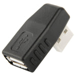 อะแดปเตอร์ USB 2.0 AM เป็น AF พร้อมมุม 90 องศา รองรับฟังก์ชัน OTG, มุมขวา 90 องศา, มุมซ้าย 90 องศา