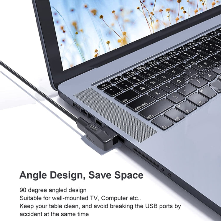 อะแดปเตอร์ USB 2.0 AM เป็น AF พร้อมมุม 90 องศา รองรับฟังก์ชัน OTG, มุมขวา 90 องศา, มุมซ้าย 90 องศา