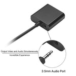 สายอะแดปเตอร์วิดีโอ Mini HDMI ตัวผู้ Full HD 1080P ขนาด 22 ซม. เป็น VGA ตัวเมีย พร้อมสายเสียง, Mini HDMI