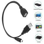 สาย Mini USB ตัวผู้ + USB 2.0 AM เป็น AF พร้อมฟังก์ชัน OTG, ความยาว: 30 ซม. / 35 ซม., Mini USB + USB AM, 30 ซม.