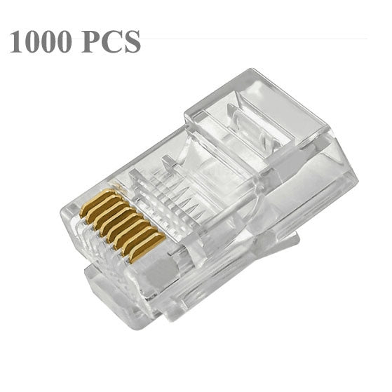 หัวต่อ RJ45 แบบโมดูลาร์ 1000 ชิ้น, คุณภาพปกติ, 1000 ชิ้น