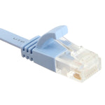 สายแลนอีเธอร์เน็ตแบบแบนบางพิเศษ 10 ม., CAT6, ความยาว: 10 ม. (สีฟ้าอ่อน)