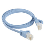 สายแลนอีเธอร์เน็ตแบบแบนบางพิเศษ 1 ม., CAT6, ความยาว: 1 ม. (สีฟ้าอ่อน)