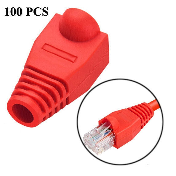 ฝาครอบหัวสายเครือข่าย RJ45, สีดำ (100 ชิ้นต่อแพ็ค ราคาสำหรับ 100 ชิ้น), 100 ชิ้น สีดำ, 100 ชิ้น สีแดง, 100 ชิ้น สีน้ำเงิน, 100 ชิ้น สีขาว, 100 ชิ้น สีเขียว, 100 ชิ้น สีเทา, 100 ชิ้น สีเหลือง