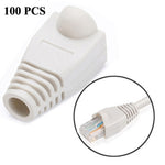 ฝาครอบหัวสายเครือข่าย RJ45, สีดำ (100 ชิ้นต่อแพ็ค ราคาสำหรับ 100 ชิ้น), 100 ชิ้น สีดำ, 100 ชิ้น สีแดง, 100 ชิ้น สีน้ำเงิน, 100 ชิ้น สีขาว, 100 ชิ้น สีเขียว, 100 ชิ้น สีเทา, 100 ชิ้น สีเหลือง