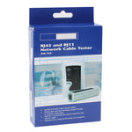 เครื่องทดสอบสายเครือข่าย RJ45 RJ11 RJ12 Cat5 UTP LAN, RJ45/RJ11 สีเขียว